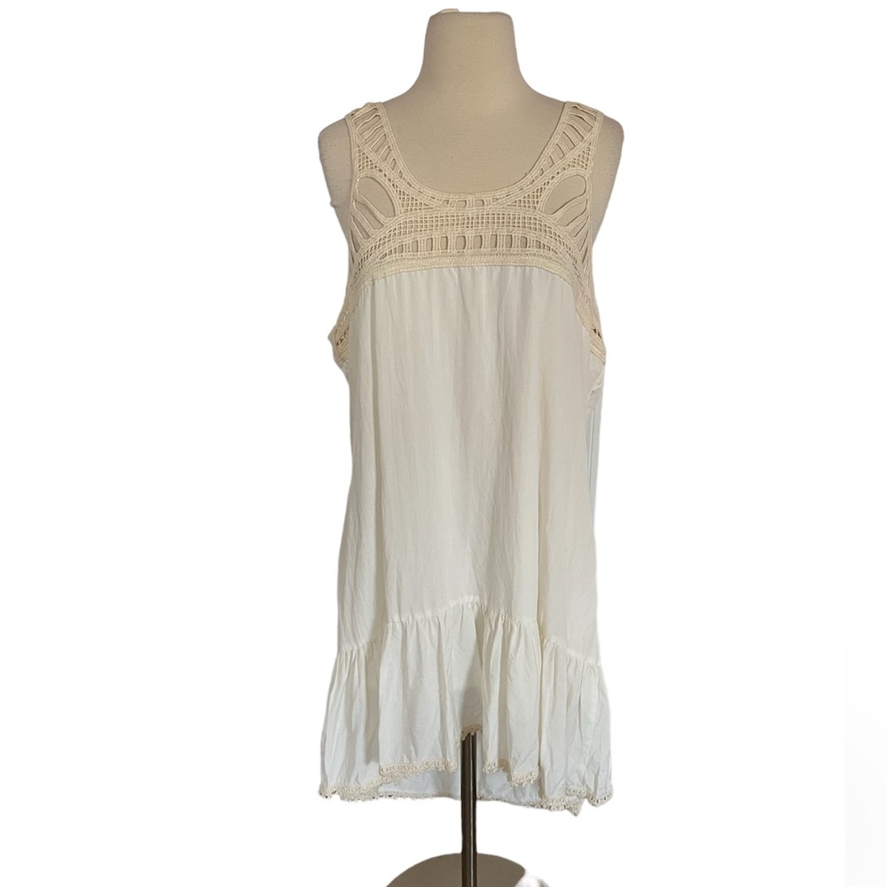 Solitaire Swim Cover Up White/ Beige Size‎ L Rayon